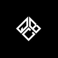 qcb lettera logo design su sfondo nero. qcb creative iniziali lettera logo concept. disegno della lettera qcb. vettore