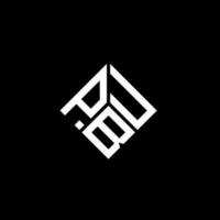 pbu lettera logo design su sfondo nero. pbu creative iniziali lettera logo concept. disegno della lettera pbu. vettore