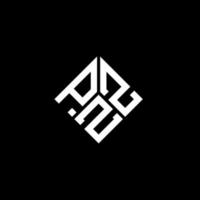 disegno del logo della lettera pzz su sfondo nero. pzz creative iniziali lettera logo concept. disegno della lettera pzz. vettore