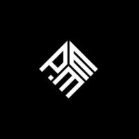 pmm lettera logo design su sfondo nero. pmm creative iniziali lettera logo concept. disegno della lettera pmm. vettore
