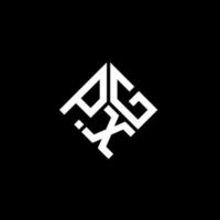 pxg lettera logo design su sfondo nero. concetto di logo della lettera di iniziali creative pxg. disegno della lettera pxg. vettore