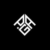 pga lettera logo design su sfondo nero. pga creative iniziali lettera logo concept. disegno della lettera pga. vettore