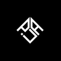 design del logo della lettera pua su sfondo nero. pua creative iniziali lettera logo concept. disegno della lettera pua. vettore