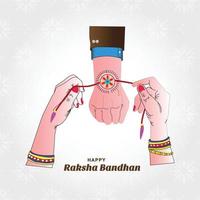 bellissimo design della carta di celebrazione di raksha bandhan vettore