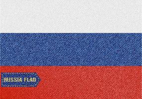 Vettore libero della bandiera della Russia del denim
