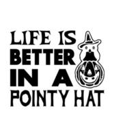 la vita è migliore con un cappello a punta vettore