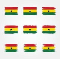 pennello bandiera del ghana. bandiera nazionale vettore