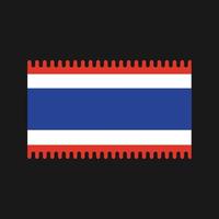 vettore di bandiera della Thailandia. bandiera nazionale