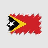 pennello bandiera di timor est. bandiera nazionale vettore