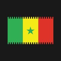 vettore bandiera senegalese. bandiera nazionale