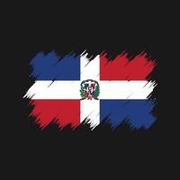 pennello bandiera repubblica dominicana. bandiera nazionale vettore