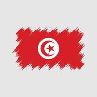 pennello bandiera tunisia. bandiera nazionale vettore