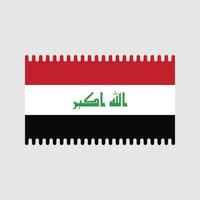 vettore di bandiera irachena. bandiera nazionale