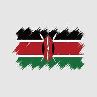 pennello bandiera kenya. bandiera nazionale vettore