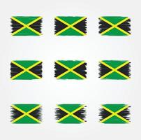 collezione di pennelli bandiera giamaica vettore