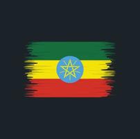 pennello bandiera etiopia. bandiera nazionale vettore