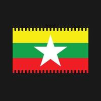vettore della bandiera del Myanmar. bandiera nazionale