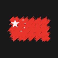 pennello bandiera cinese. bandiera nazionale vettore