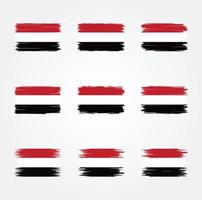 pennello bandiera yemen. bandiera nazionale vettore