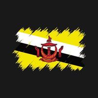 pennello bandiera brunei. bandiera nazionale vettore