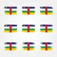 pennello bandiera dell'Africa centrale. bandiera nazionale vettore