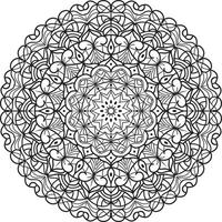 mandala di doodle disegnato a mano di vettore. mehndi, tatuaggio, decorazione, henné, pagina del libro da colorare. vettore