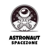 illustrazione grafica vettoriale della zona spaziale dell'astronauta, buona per il design del logo