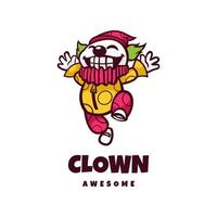 illustrazione grafica vettoriale di clown, buona per il design del logo