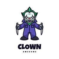 illustrazione grafica vettoriale di clown, buona per il design del logo