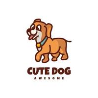 illustrazione grafica vettoriale di cane carino, buono per il design del logo