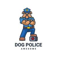 illustrazione grafica vettoriale della polizia del cane, buona per il design del logo