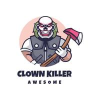 illustrazione grafica vettoriale di clown killer, buona per il design del logo
