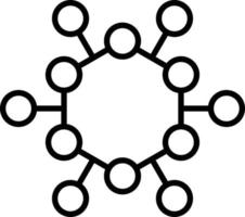 icona del profilo della struttura dell'atomo vettore