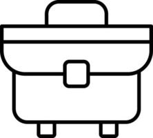 icona del contorno della valigia vettore