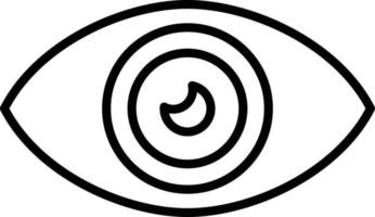 icona del contorno della donazione degli occhi vettore