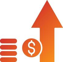 stile dell'icona di crescita economica vettore