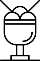icona del contorno del gelato vettore