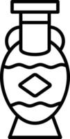 icona del contorno del vaso vettore