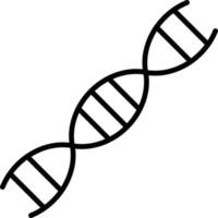 icona di contorno del dna vettore