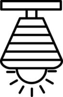 icona del contorno della lampada vettore