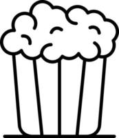 icona di contorno di popcorn vettore