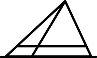 icona del contorno della piramide vettore