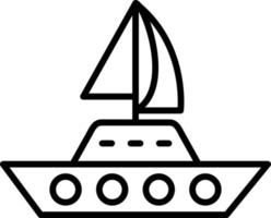 icona del profilo dello yacht vettore