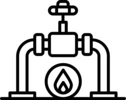 icona del contorno del gas naturale vettore