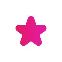 icona a forma di stella. logo a stella. illustrazione del disegno vettoriale dell'icona a forma di stella. simbolo della stella. segno semplice dell'icona della stella.