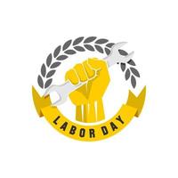 illustrazione vettoriale della festa del lavoro. celebrazione della festa del lavoro. simbolo della festa del lavoro.