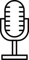 icona del profilo del microfono vettore