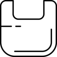 icona del contorno del sacchetto di plastica vettore