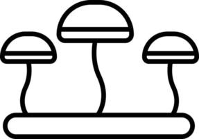 icona del contorno del fungo vettore
