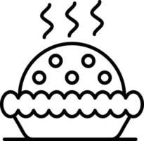 icona del contorno della torta vettore